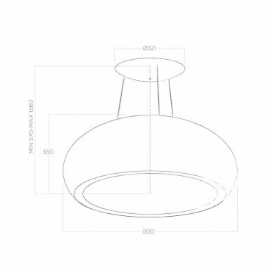 Elica SEASHELL WH MAT OPACO/F/80 2