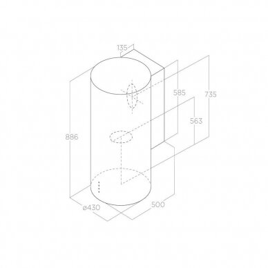 Elica TUBE PRO BL MAT/A/43 1