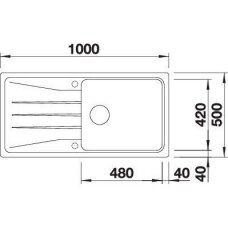 Plautuvė BLANCO SONA XL 6 S SILG PDUR Rock grey O.AF