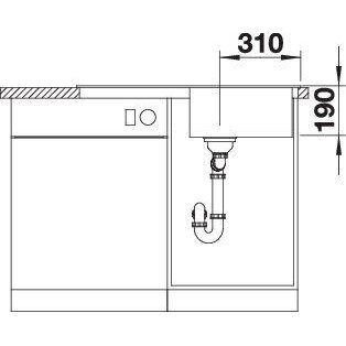 Plautuvė BLANCO SONA 5 S SILG PDUR Anthracite O.AF 4