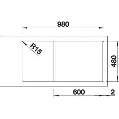 Plautuvė BLANCO SONA XL 6 S SILG PDUR White O.AF 2